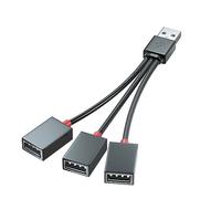 LLHCF USB Power Splitter 1 Male To 3 Female USB 2.0 Adapter 1 To 3 Splitter Extension Cable Multiport For Charging Extension Cable