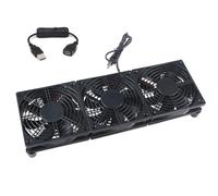LLHCF USB Powered PC Router 120mm 5V Three Fan 1 Speed 1400rpm Air Cooling Fan For Receiver Modem Router