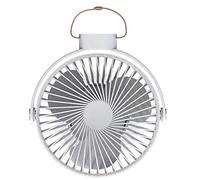 LLHCF USB Rechargeable 4000mAh Desk Hanging Fan With LED 3 Speed Ceiling Timing Fan For Camping Tent Outdoor School