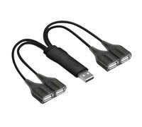 LLHCF USB Splitter 1 In 4 Out USB Y Cable USB 2.0 Male To 4 Female Extension Cord Adapter Multiport 4 Port Extender Hubs Cable