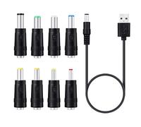 LLHCF Usb To For Plug Usb Plug To For Hollow Cable Power Cable Adapter With 8 Plugs Routers Ke Phone Charging Cords