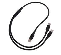 LLHCF USB Type C To Type-C+Type-C Charger Cable Nylon Braided Charging Cord With Metal Shells Only For Charging 50cm/120cm Usb C Cable