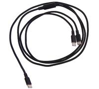 LLHCF USB Type C To Type-C+Type-C Charger Cable Nylon Braided Charging Cord With Metal Shells Only For Charging 50cm/120cm Usb C Cable