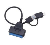 LLHCF USB3.0 Adapter Cable For 2.5Inch Solid Disk 6Gbps Fast Speed Data Transfer Converter With UASP (Black)