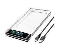 LLHCF USB3.0 To Hard Drive Enclosure Transparently Case For Hard Drive 2.5inch SSD Enclosure Case