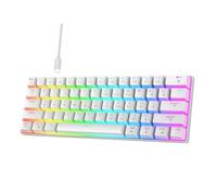 LLHCF V900 61Keys Mechanical Keyboard With Color Backlight Hot Swappable Switches Keycaps For Gamers And Professional