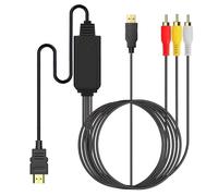 LLHCF Video HdTV Converter Video To HdTV Adapters Compactly Design Not Need Driver For Clear Projectors VCRs Music Players Rcas To Hdmis Converter Cable