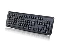 LLHCF Water Resistant Slimly USB Wire Keyboard 104Keys For Business And Industrial Environment Fast Response Keyboards