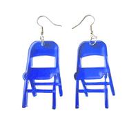 LLHCF Women Folding Chair Earrings Daily Wear Acrylic Chair Damgle Earrings Fun Chair Dangling Earrings for Women Folding Chair Earrings Daily Wear
