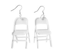 LLHCF Women Folding Chair Earrings Daily Wear Acrylic Chair Damgle Earrings Fun Chair Dangling Earrings for Women Folding Chair Earrings Daily Wear