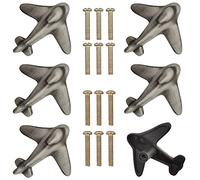 LLHDKF 6 Pack Airplanes Knobs Door Handle Cabinet Pull Dresser Single Hole Plane Shape Knobs Handles Drawer Pulls for Furniture (Ancient Silver)