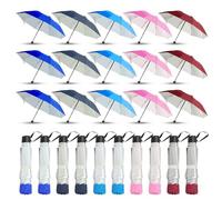 LLHQAMT Folding Umbrella, Foldable Umbrella Small, Small Collapsible Umbrella, 5 Colours Matching, Exquisite Appearance, Easy To Carry, Suitable For Sunny And Rainy Days (10-PACK)