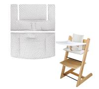 LLHQAMT High Chair Cushion - Soft, Comfortable Baby Seat Cover With Cute Graphics, Tripp Trapp Cushion - Beige Little Star