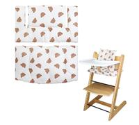 LLHQAMT High Chair Cushion - Soft, Comfortable Baby Seat Cover With Cute Graphics, Tripp Trapp Cushion For Safer Sitting (Cartoon Bear)