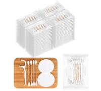 LLHQAMT Hotel Vanity Kit, Vanity Kits Bulk Individual Packaging, Hotel Toiletries Set With Cotton Pads, Cotton Swabs, Dental Floss, Suitable For Travelling, Hotel At Home (100 pcs)