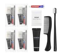 LLHQAMT Hygiene Kit Bulk, Convenience Kits Bulk Come in Individual Packaging, and Toothbrush and Toothpaste Kit Bulk are Suitable for Hotels, Camping, Families, and Travel (4-Pack)