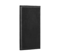 LLi Cufite Leather Checkbook Cover for Top & Side Tear Registers Duplicate Checks with Plastic Insert Flap Pen Holder Slim Wallet Card Holder for Men Women, Black, 7.0x3.5x0.3 inches, Classic