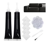 llikknve 10 Pack Leather Repair Kit | Black Leather Repair Paint Kit - Black Filler Paint for Sofas,Car Seats to Fix Scratches,Tears,Holes（20ml*2