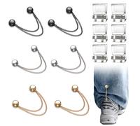 llikknve 12Pcs Invisible Pant Leg Clips, Trouser Hem Clips with 6 Magnetic Fastening Chains, Easy Installation, Cuff Clip for Long Trousers