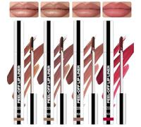 llikknve Lip Stain Peel Off,4 Pcs Lip Liner Set,Velvet,Matte, Long Lasting,Shine,Easy to Paint,Lips Stains & Tints,Lip Liner Tattoo Peel Off,Makeup Gift for Women(4Colors)
