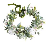 LLinfflr Adjustable Flower Headband Floral Crown Hair Wreath Flower Headpiece Halo Boho Party Prom Wedding Photos White