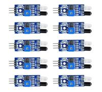 LLINthy 10Pcs IR Obstacle Avoidance Sensors Module 3 Wire Reflective Photoelectric Tracing Module For Intelligent Car Robot
