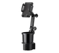 LLINthy 360 Degree Rotating Cellphone Cup Holder Car Phone Mount With Long Arm Car Cup Phone Stand Expander Adjustable Base