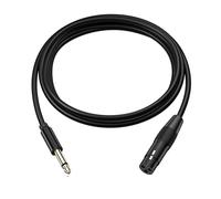 LLINthy 3Pin Microphone Extension Cable Adapter 3Pin Female To 6.35mm Male Microphone Connectors For Speakers Mixer Amplifiers Connectors Cable