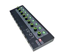 LLINthy 4/8 Channel Metal Body Microphones Console With 6.35mm Plugs For Musicians And Stereo Engineers On The Go Stereo Mixer