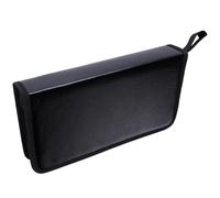 LLINthy 80 Discs PU Leather CDs Organizers Book With Handle Easy Carry Protectors For Car Enthusiasts Travel Portable Cds Storage For Travel