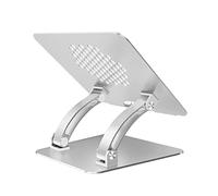 LLINthy Adjustable Aluminum Laptop Stand Ergonomic Multi-Angle Desk Laptop Holder With Heat-Vent For 11-17.3" Notebook And More Aluminum Stand