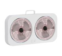 LLINthy Adjustable Double Fan USB Hanging Desktop Quiet Operations Portable Airflows For Indoor Outdoor Space Travel Fan