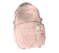 LLINthy Aesthetic Cartoon Embroidery Backpack Large Capacity Multiple Pocket School Bag Junior High College Student Book Bag Student Shoulder