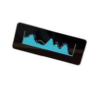 LLINthy AK25664 Color Music Spectrum Clock with Interactive Control Button Type C Charging and Auditory Interfaces Aluminum Color Music Spectrum Clock