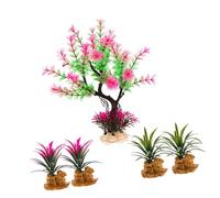 LLINthy Aquariums Water Plant Simulation Artificial Moss Tree With Base For Fishtanks Environment Enhancing Landscape Accessories Fishtanks Plant