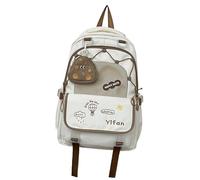 LLINthy Casual Book Bag With Coin Purse Large Capacity Student Travel Daypack Contrast Color Backpack For Junior High Girls Cute Backpack