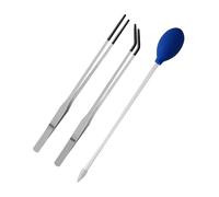 LLINthy Clamp Reptiles Food Tweezers With AntiCorrosion Black Coated Tip For Easy Feeding Long Spoon Set Long Feeding Tongs