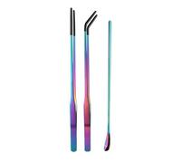 LLINthy Clamp Reptiles Food Tweezers With AntiCorrosion Black Coated Tip For Easy Feeding Long Spoon Set Long Feeding Tongs