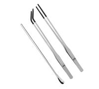 LLINthy Clamp Reptiles Food Tweezers With AntiCorrosion Black Coated Tip For Easy Feeding Long Spoon Set Long Feeding Tongs