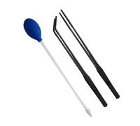 LLINthy Clamp Reptiles Food Tweezers With AntiCorrosion Black Coated Tip For Easy Feeding Long Spoon Set Long Feeding Tongs