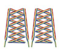 LLINthy Colorful Polyester Shoelaces 120cm Rainbow Color Shoe Lace For Adults Kids Trainers Sneakers Streetwear Casual Footwear LGBTQ Accessories