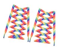 LLINthy Colorful Polyester Shoelaces 120cm Rainbow Color Shoe Lace For Adults Kids Trainers Sneakers Streetwear Casual Footwear LGBTQ Accessories