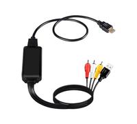 LLINthy Digital HDTV To Video Converter 3RCA Adapters Cable 1080P Video Music Syncing USB Powered Universally Device Compatibility Converter
