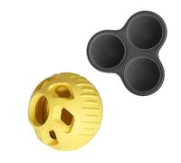 LLINthy Dishwasher Safe Dog Feeding Silicone Chew Toy With Treat Release Holes For Enrichment Chew Resistant Dog Puzzle Toy