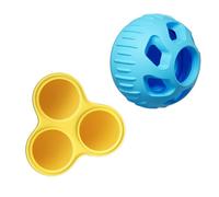LLINthy Dishwasher Safe Dog Feeding Silicone Chew Toy With Treat Release Holes For Enrichment Chew Resistant Dog Puzzle Toy