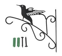 LLINthy European Metal Flower Pot Hooks Bracket Iron Art Plant Hanger Outdoor Garden Wall Fence Hanging Planter Basket Wall Hanging Outdoor