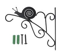 LLINthy European Metal Flower Pot Hooks Bracket Iron Art Plant Hanger Outdoor Garden Wall Fence Hanging Planter Basket Wall Hanging Outdoor