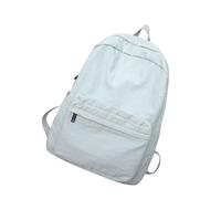 LLINthy Fashionable Solid Color Student Backpack With Washed Pleats Texture Large Capacity Nylon School Bag For Teen Boys Girls College Schoolbag