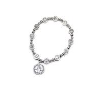 LLINthy for Silver Color Jewelry Rosary Centerpiece Sacred Mercy Icons Religious Beaded Bracele Adjustable Jewelry