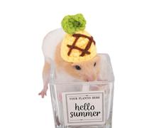 LLINthy Funny Hamster Hat Ears Shaped Costume Birthday Guinea Pigs Headgears Supplies Adjustable Handwoven Cap Hamster Costume For Girls